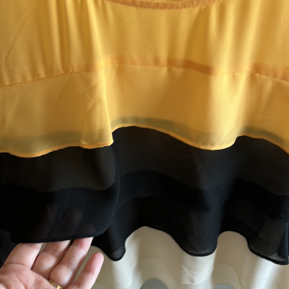 Sheer Tri-Color Blouse. Small - Picture 4 of 5